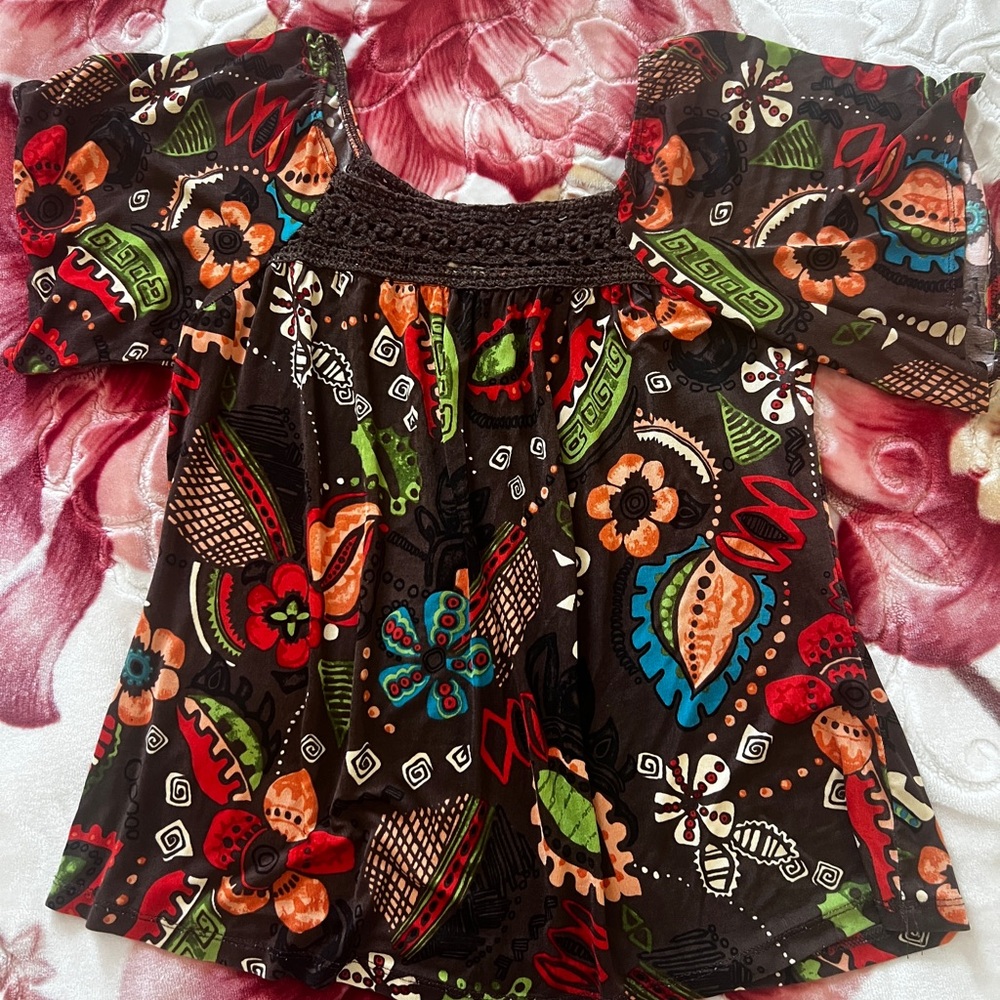 Vintage Floral Boho Top